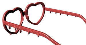 Bleeding heart sunglasses