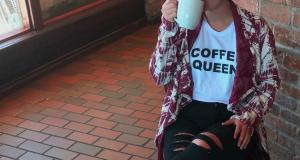 Graphic Tee & Cardigan