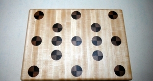 Two tone polka dot cutting board