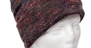 Rainbow Yarn Cuff Hat