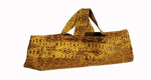 African Garden Large Tote in Gold