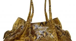 Matilda Python tote gloss yellow