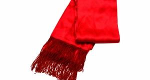 Red Silk Tuxedo Scarf