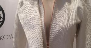 Embossed leather jacket