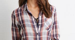 Airbrush Plaid Flannel Shirt