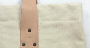 Canvas and leather tote