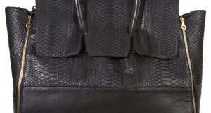 Real python and cow leather weekender bag.