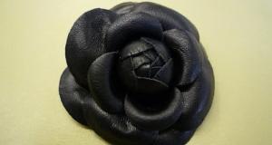 Black Leather Camellia