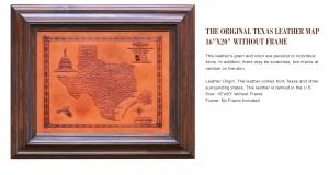 THE ORIGAINAL TEXAS LEATHER MAP