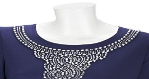 Faceted beads and barrel beads neckline $4.00
