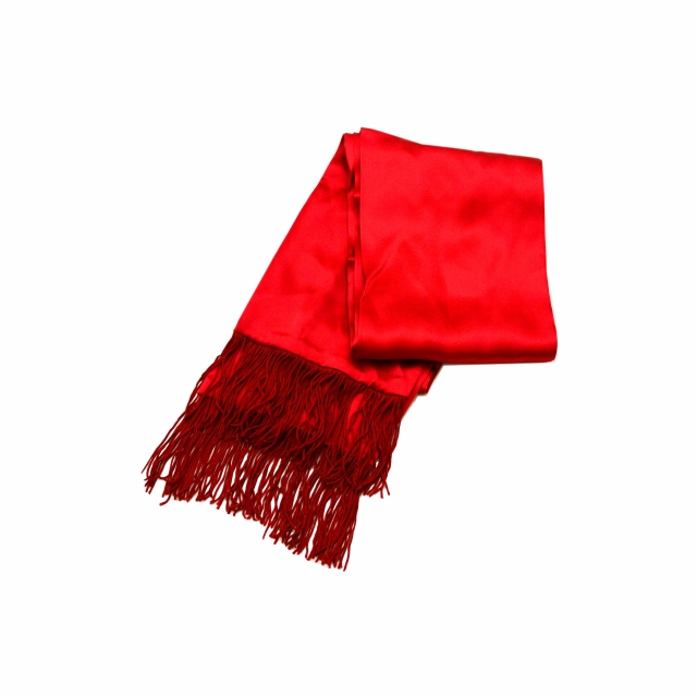Red Silk Tuxedo Scarf