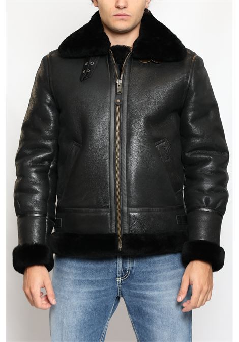 schott shearling coat