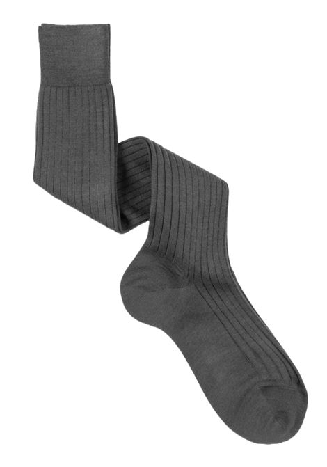 Calza lunga costa classica in lana antracite SOZZI | Calze | 215002004