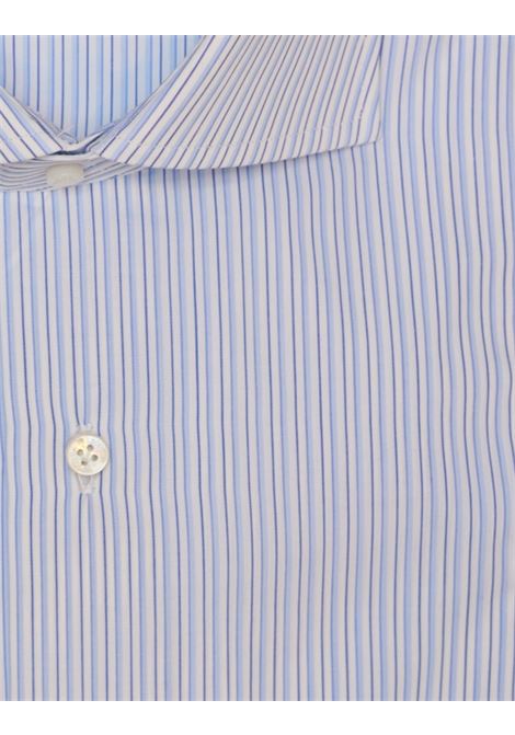 Camicia Sartoriale in 100% Cotone a Righe Azzurre BARBA | Camicie | 500082