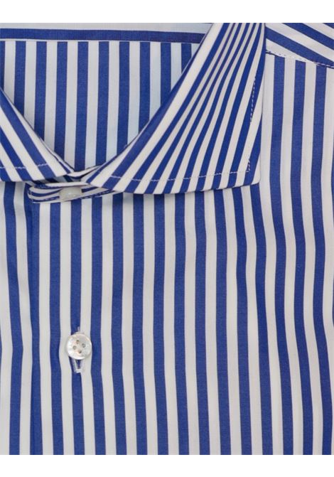 Camicia Sartoriale in 100% Cotone a Righe Blu BARBA | Camicie | 500983