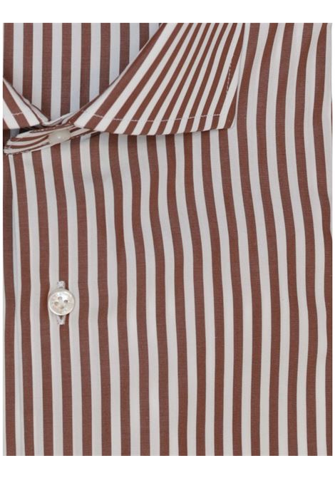 Camicia Sartoriale in 100% Cotone a Righe Marroni BARBA | Camicie | 500991