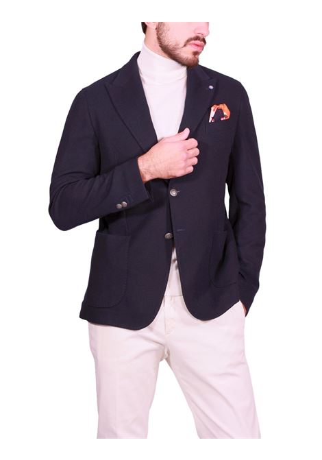 Blazer Monopetto in Tessuto Tecnico Blu Navy BHARNABA | Giacche | GKS101BLU
