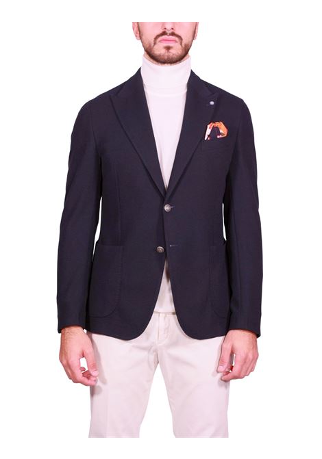 Blazer Monopetto in Tessuto Tecnico Blu Navy BHARNABA | Giacche | GKS101BLU