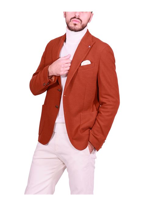 Blazer Monopetto in Tessuto Tecnico Ruggine BHARNABA | Giacche | GKS101RUGG