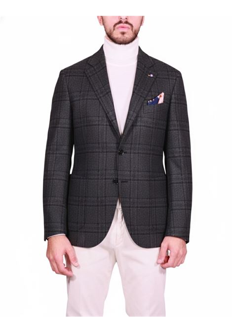 Blazer Monopetto in Fantasia Quadri Grigio Scuro BHARNABA | Giacche | SAITAMA-GKS102QANTR