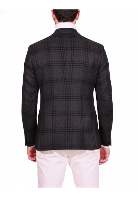 Blazer Monopetto in Fantasia Quadri Grigio Scuro BHARNABA | Giacche | SAITAMA-GKS102QANTR