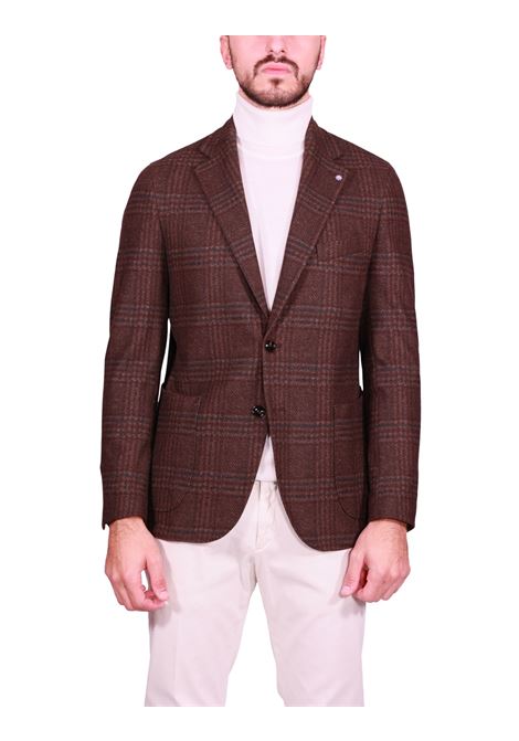 Blazer Monopetto in Fantasia Quadri Marrone BHARNABA | Giacche | SAITAMA-GKS102QMORO