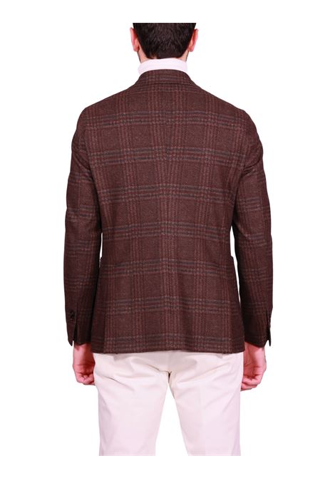 Blazer Monopetto in Fantasia Quadri Marrone BHARNABA | Giacche | SAITAMA-GKS102QMORO