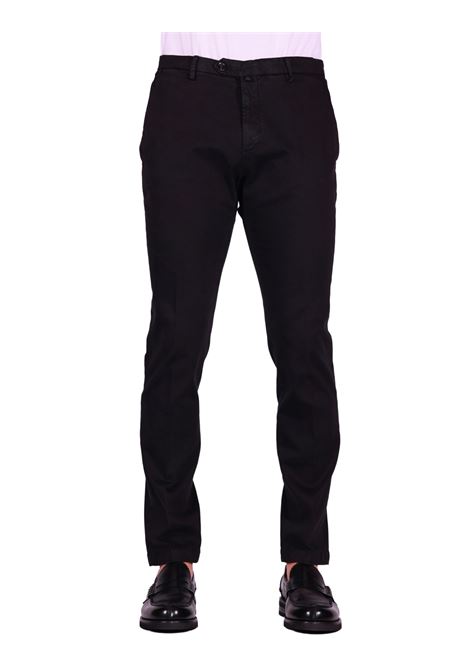 Pantalone BG04 | Chino Slim Fit in Cotone Stretch Nero BRIGLIA | Pantaloni | BG04-40000810