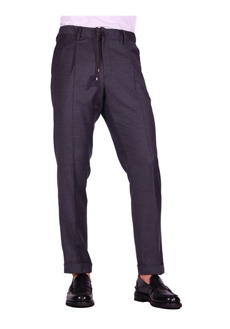 Pantalone Isola | Lana Comfort con Coulisse Grigio Scuro BRIGLIA | Pantaloni | ISOLAS-40012080