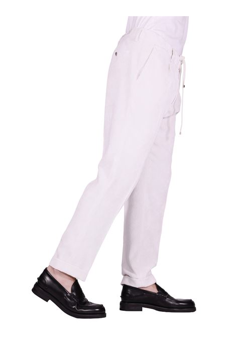 Pantalone Isola | Velluto a Coste con Coulisse Bianco BRIGLIA | Pantaloni | ISOLAS-400158120