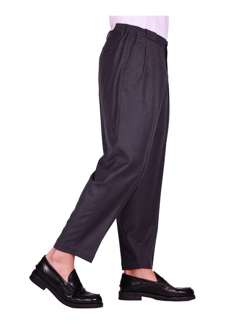 Pantalone Portobello | Sartoriale Easy Fit in lana grigio BRIGLIA | Pantaloni | PORTOB-40012080