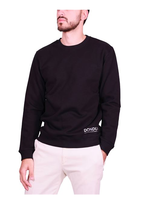 Felpa Regular in Cotone Nero DONDUP | Felpe | UF641-KF0196-LO6999
