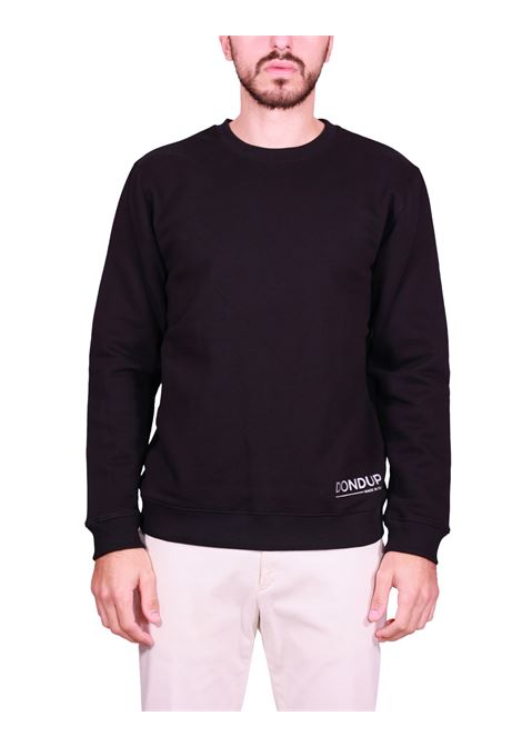 Felpa Regular in Cotone Nero DONDUP | Felpe | UF641-KF0196-LO6999