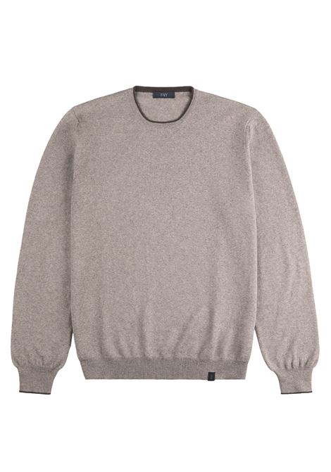 Pull Girocollo in Lana Beige FAY | Maglie | NMMC1512230WJF013Q