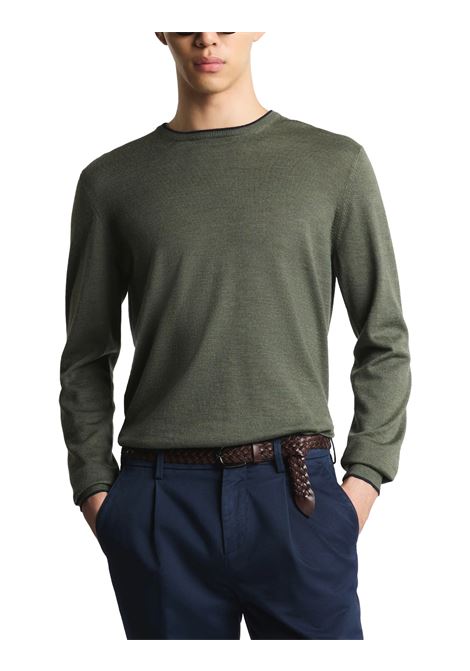Pull Girocollo in Lana Verde FAY | Maglie | NMMC1512230WJF7C46
