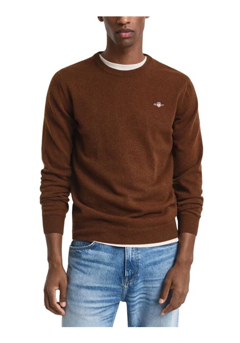 Crew neck sweater in fine lambswool GANT | Knitwear | 087211229