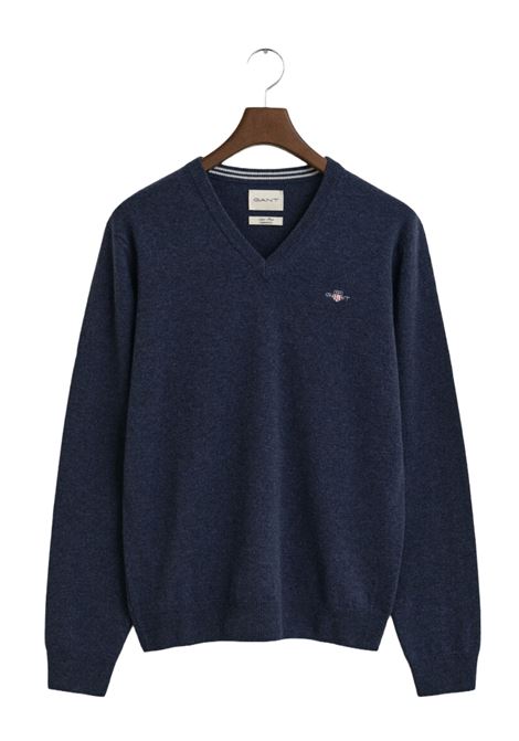 V-neck sweater in fine lambswool GANT | Knitwear | 087212480