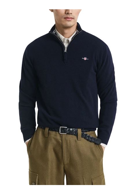 Sweater in very fine lambswool with short zip GANT | Knitwear | 087213410