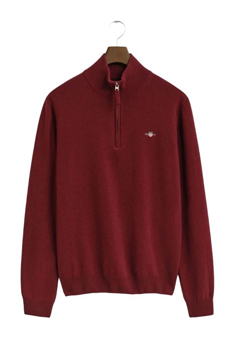 Sweater in very fine lambswool with short zip GANT | Knitwear | 087213604