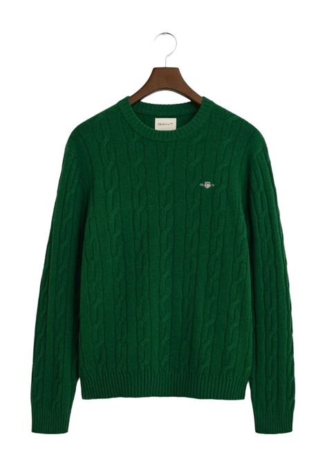Lambswool cable knit crew neck sweater GANT | Knitwear | 8050213338