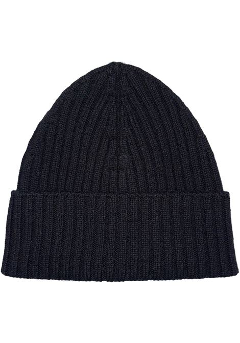 100% Cashmere Ribbed Beanie in Black KANGRA |  | 2208-2500013