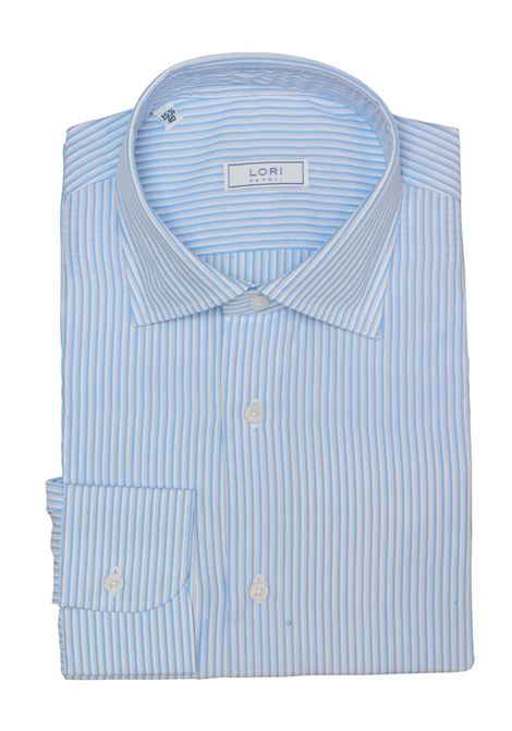 Camicia in 100% Cotone a Righe Azzurre LORI | Camicie | 12065