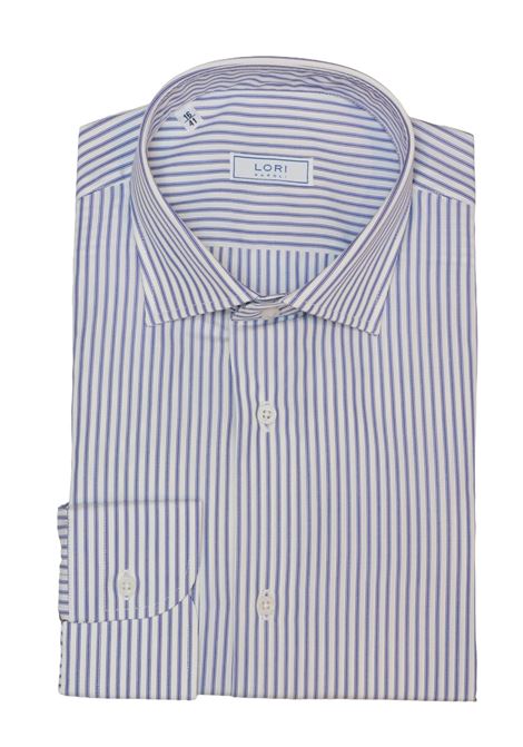 Camicia in 100% Cotone a Righe Blu LORI | Camicie | 120910