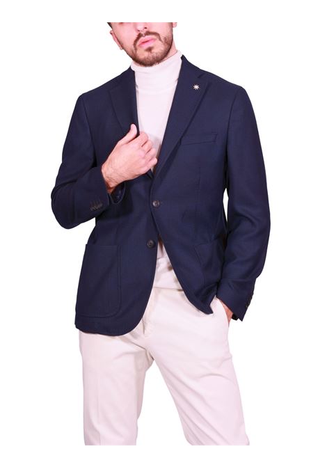 Blazer Monopetto in Misto Lana Comfort Blu Navy MANUEL RITZ | Giacche | 3932G2728-25360089