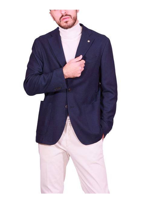 Blazer Monopetto in Misto Lana Comfort Blu Navy MANUEL RITZ | Giacche | 3932G2728-25360089