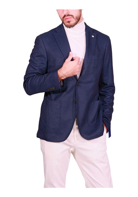 Blazer Monopetto Micro-Fantasia Blu MANUEL RITZ | Giacche | 3932G2900MC-25376289