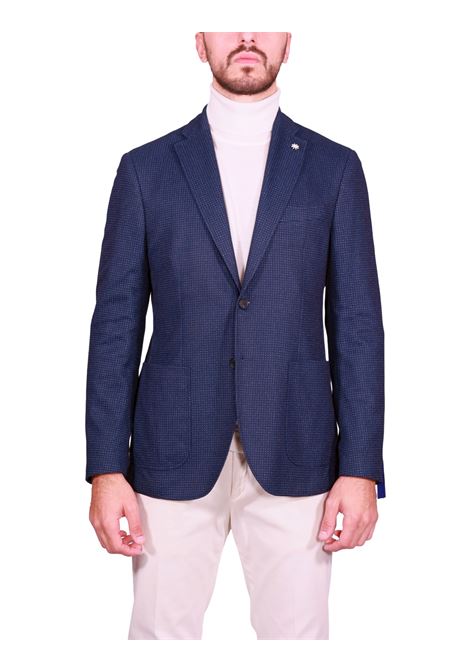 Blazer Monopetto Micro-Fantasia Blu MANUEL RITZ | Giacche | 3932G2900MC-25376289