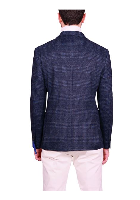 Blazer Monopetto in Fantasia Quadri Blu MANUEL RITZ | Giacche | 3932G2900MC-25376389
