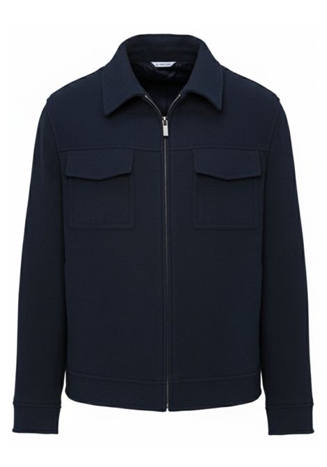 Giubbino panno misto lana blu MANUEL RITZ | Giubbini | 3932H8410C-25373889