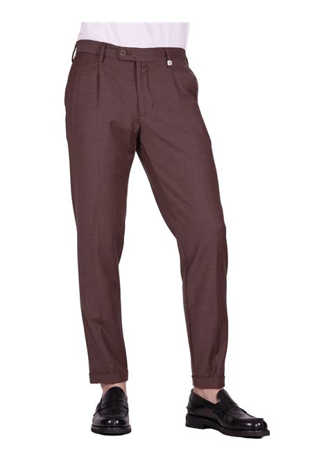 Pantalone con Pince in Lana Comfort Grigio marrone MYTHS | Pantaloni | 25WM19L-10681